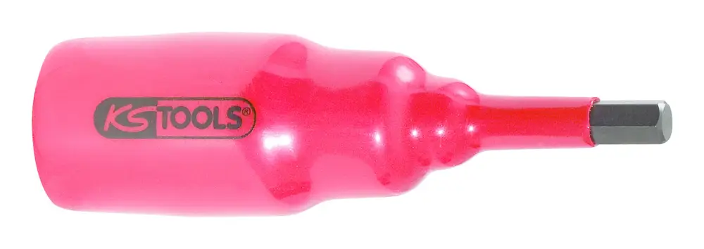 KS Tools 3/8" Bit-Stecknuss mit Schutzisolierung für Innensechskant-Schrauben, kurz, 6 mm Heißes Angebot