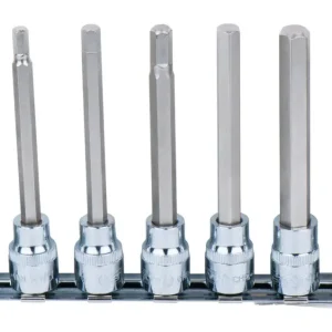 Zertifiziert KS Tools 3/8" CHROMEplus Bit-Stecknuss-Satz Innensechskant, 7-teilig 4-12 mm, lang