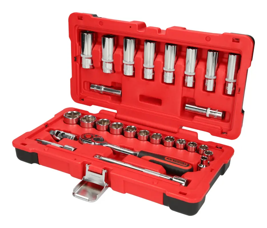 Neu Im Sortiment KS Tools 3/8" CHROMEplus Steckschlüssel-Satz, 27-teilig