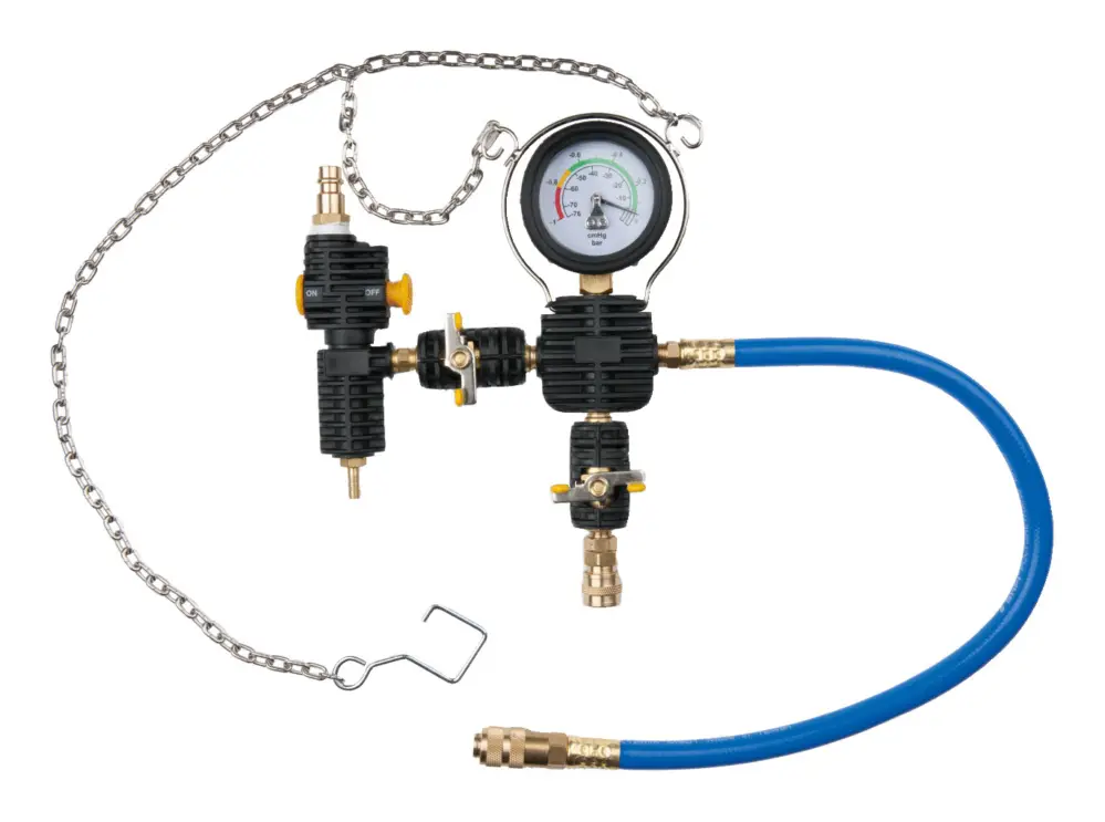 Kracherpreis KS Tools Kühlsystem-Vakuum-Fülleinheit, Manometer bis 76 cm