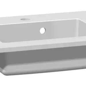 Dansani Zaro/DSC/Luna Einzelwaschtisch Minore ohne Hahnloch 60,2 cm - Weiß matt Begrenztes Angebot