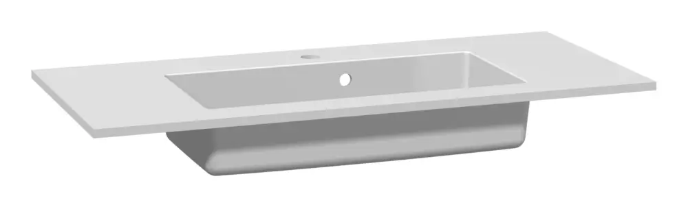 Dansani Zaro/DSC/Luna Einzelwaschtisch Minore ohne Hahnloch 100,2 x 45,5 cm - Weiß Kracherpreis