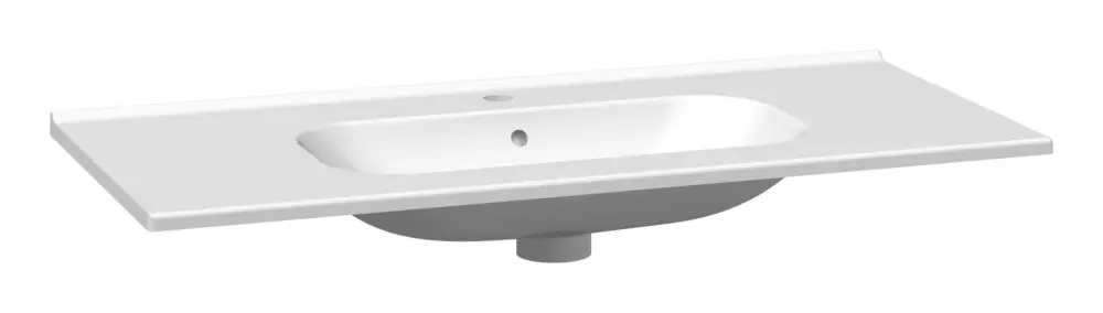 Mega-Angebot Dansani Luna Einzelwaschtisch Kantate mit Hahnloch 101 x 45,5 cm - Weiß