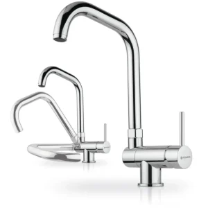 Direkt Vom Hersteller Pyramis Contralto classic Küchenarmatur Standmontage Messing, Chrom 140 x 186 mm