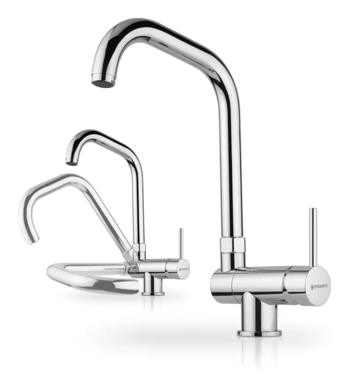 Direkt Vom Hersteller Pyramis Contralto classic Küchenarmatur Standmontage Messing, Chrom 140 x 186 mm