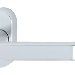 Hoppe Liverpool Aluminium-Rosetten-Türgriff-Halbgarnitur 1313G/55 ohne Schlüsselrosette für Profiltüren - silberfarben Geprüft