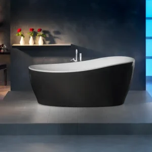Ottofond Aviva Freistehende Badewanne 1800 x 850 mm Schwarz / Weiß Nur Für Kurze Zeit