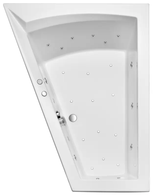 Ottofond Galia II Raumsparwhirlpool Komplettsystem 1750 x 1350 / 700 mm Links Weiß Geprüft