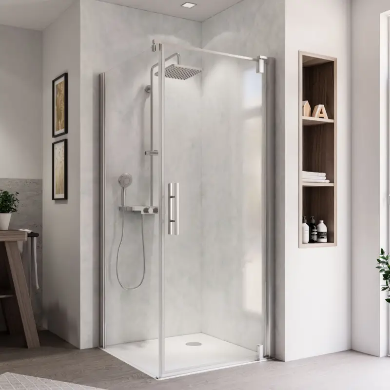 Breuer Europa Design Seitenwand für Drehtür Wandanschlag links Bella C 100 cm - Alu Chromeffekt Top-Angebot