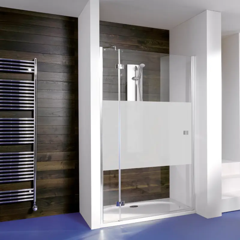 Versand Am Gleichen Tag Breuer Espira Drehtür mit Festteil für Nische Türanschlag links Intima 90 cm - Alu Chromeffekt