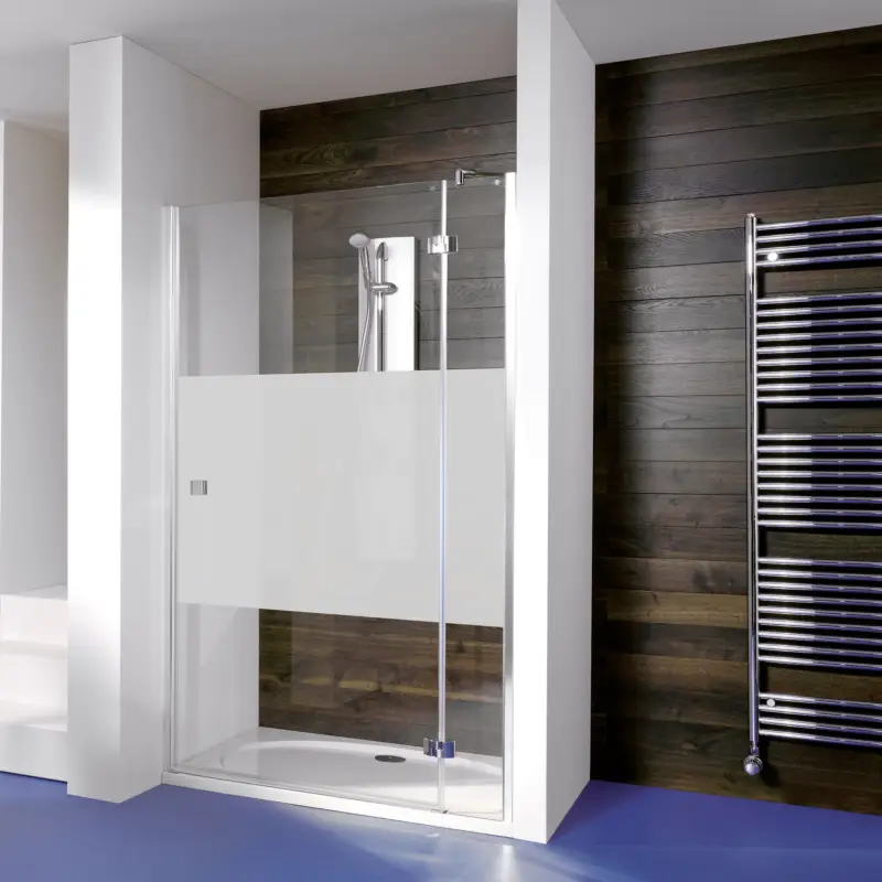 Breuer Espira Drehtür mit Festteil für Nische Türanschlag rechts Intima 90 cm - Alu Chromeffekt Preisknaller