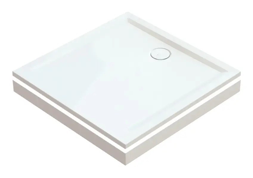 Online Kaufen Hoesch Aluminiumschürze für Eckmontage 1000 x 750 mm - Weiß
