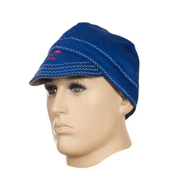 Sichere Zahlung Schweißermütze blau WELDAS 23-4515 KopfØ 59cm, aus feuerfestem Gewebe
