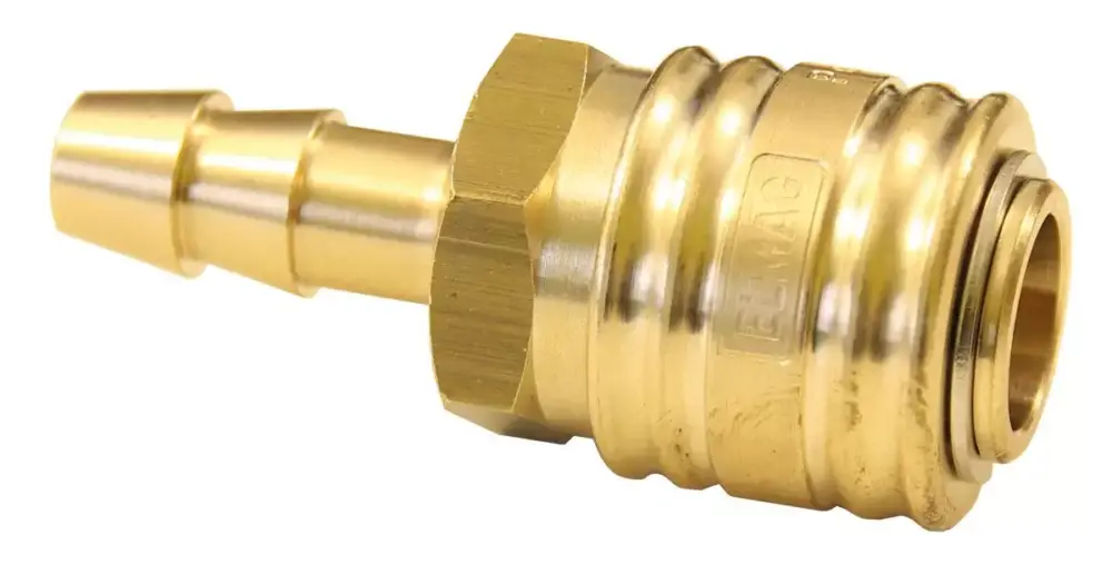 Kupplung mit Schlauchtülle 6 mm, Messing1 Stk. Packung - SB Sale