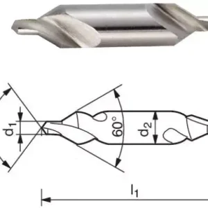 Zentrierbohrer DIN 333 Form A Bohr.Ø 1,0 x Schaft.Ø 3,15 mm, L=31,50mm, spiralgenutet, 60° Senkwinkel, rechtsschneidend, aus HSS Neuheit