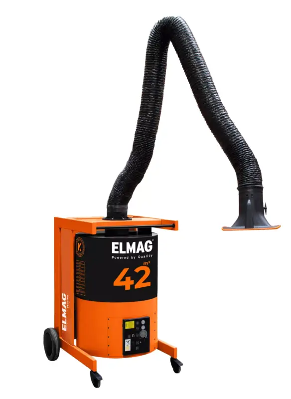 Absauganlage, fahrbar, MaxiFil / 4m Absaugarm Ø 150mm in Schlauchausführung, Absaugl. mit Arm max. 1.100 m³/h ~ 1,5 kW ~ 3x400 V(Type 65 650 102) Preiswert