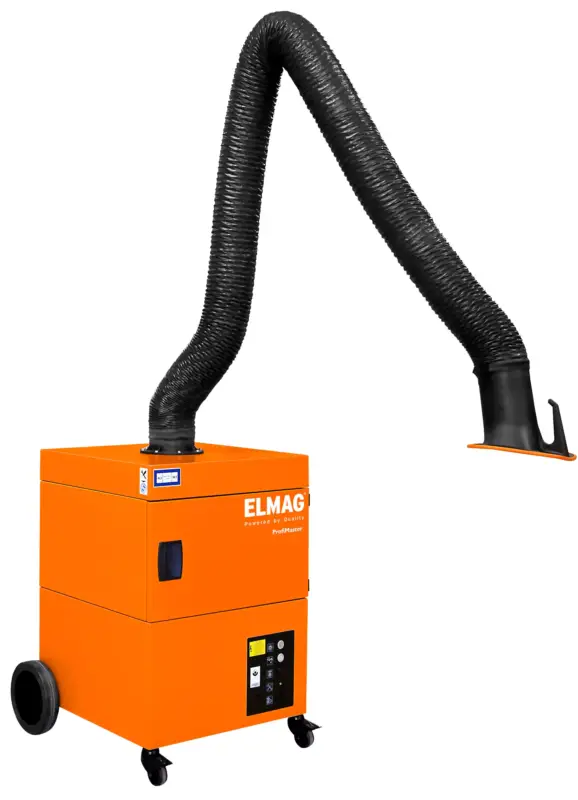 Expressversand Absauganlage, fahrbar, Profi-Master, H13 AT-Edition /4m Absaugarm Ø 150mm in Schlauchausführung, Absaugl. mit Arm max. 1.100 m³/h ~ 1,1 kW ~ 3x400 V(Type 60 650 AT 102)Gerät inkl. Schwebstofffilter der Filterklasse H13, entspricht in Österreich dem Umgang mit krebserregenden Stoffen nach GKV 2011, § 15Lieferumfang: Je 1x Profi-Master 60650AT, 7910401 Tragegestell mit Schlauch, 7910302 Drehkranz, 7910300 Absaughaube