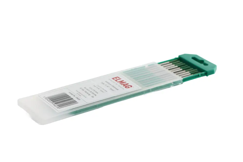 Wolfram-Elektrode Type 'E-WP', 'grün' 3,2 x 175 mm, für ALU, W 99,9% 10 Stk. Packung - SB Schnäppchen