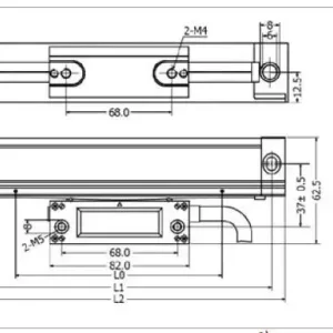 Schneller Versand Glasmessstab Mod. KA 300/670 5μm für digitale Positionsanzeige SINOIP53Verfahrweg 670mmEinbaulänge 776mm