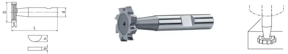 HSS Co5-Schlitzfräser DIN 850 Ø 10,5 x 2,0 mm Markenprodukt