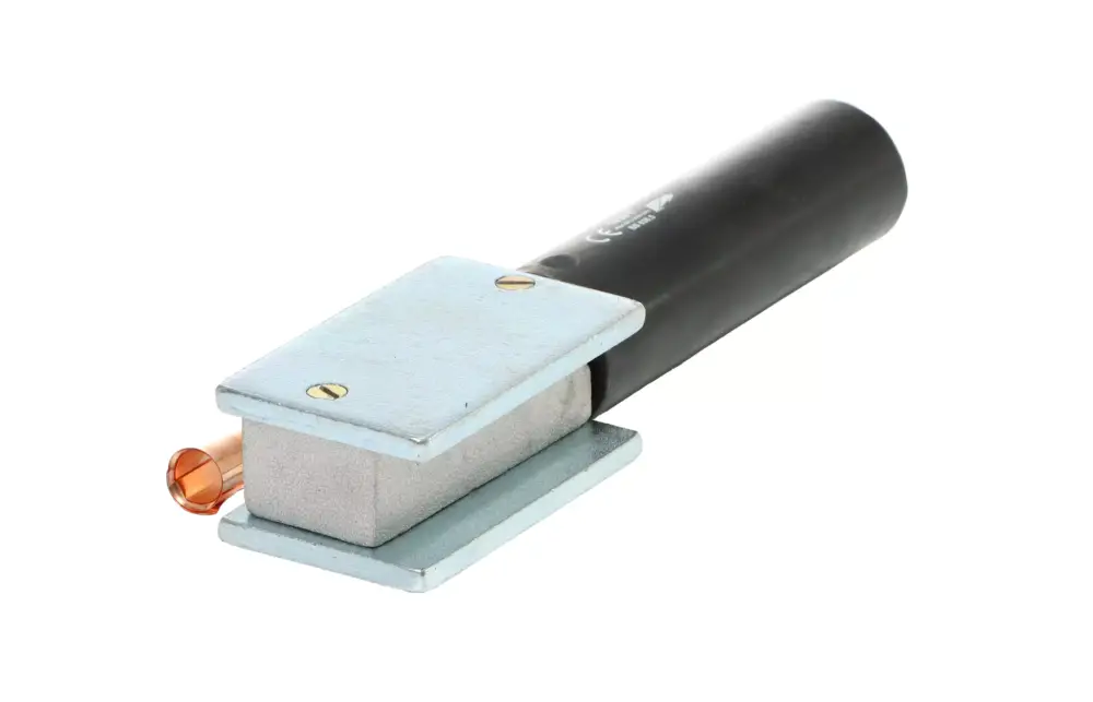 Neuheit Magnetpolklemme MAGNETIC 500, rechteckig (500 A / 35% ED bzw. 400 A / 60% ED), f. max. KabelØ 50 mm², 1000g - Auslaufartikel