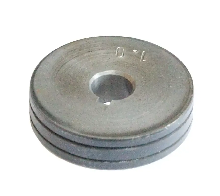 Rabatt Vorschubrolle 1,6 mm, DMS452/450/600 (AØ 31,5mm/IØ 10mm, 20mm breit), f. Fe/CrNi, TS,'TRAPEZNUT' für DMS 452 450 & 600 D44