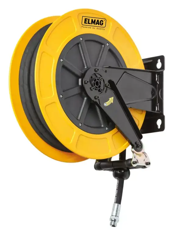 INDUSTRIE Schlauchaufroller '4430/14' für Druckluft u. Wasser 70°C, 10 m, 1/2', 20bar'ABS-Kunststofftrommel' Schnäppchen