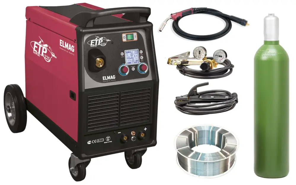 Versand Am Gleichen Tag Multifunktions-Schweißinverter, fahrbar - ALU-SET Mod. ETP 225 SynPuls - ALU-SET AlSi5 (3.2245)bestehend aus:1 Stk. ETP 225 SynPuls Art. Nr. 00365inkl. Elektrodenhalter-Kabel 25mm²/4m, Stecker 16/25mm², Massekabel 25mm²/3m, Stecker 16/25mm², Druckregler mit 2 Manometer, 3,5m Kohle-PTFE-Seele, Je 2 Stk. Vorschubrollen für 0,6/0,8 mm & 1,0/1,2 f. Fe/CrNi/CuSi, TS & 0,8/1,0 Alu, HA, Schlauchpaket orig. BINZEL MB 25/3m1 Rll. ALU-Schweißdraht 1,0mm / 7 kg AlSi 5 Art. Nr. 541471 Stk. Stahlflasche Argon 20 lt. gefülltArt. Nr. 54242UN 1006 Argon, verdichtet, Klasse 2, ADR *Beförderung ohne Überschreitung der in Unterabschnitt 1.1.3.6 festgesetzten FreigrenzenHINWEIS: Netzanschluss einphasig/32 Ampere notwendig. Klären Sie vor Installation dieörtlichen Gegebenheiten mit Ihrem EVU!