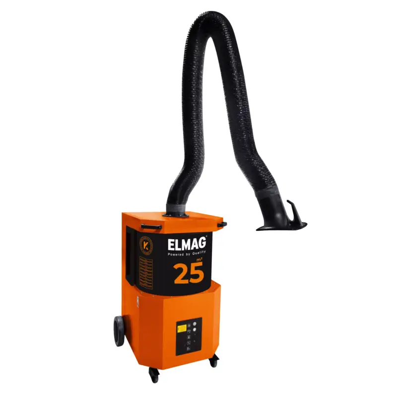 Absauganlage, fahrbar, SmartFil 2m Absaugarm Ø 150mm in Schlauchausführung, Absaugl. mit Arm max. 1.100 m³/h ~ 1,5 kW ~ 3x400 V(Type 64 650 100) Abverkauf