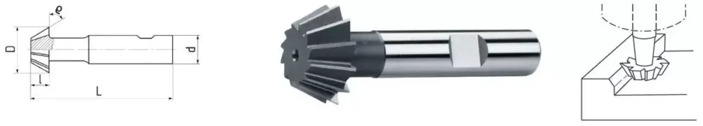 Schnäppchen HSS Co5 Winkel-Stirnfräser DIN1835B Ø 20,0 x 7,1 mm, 55°