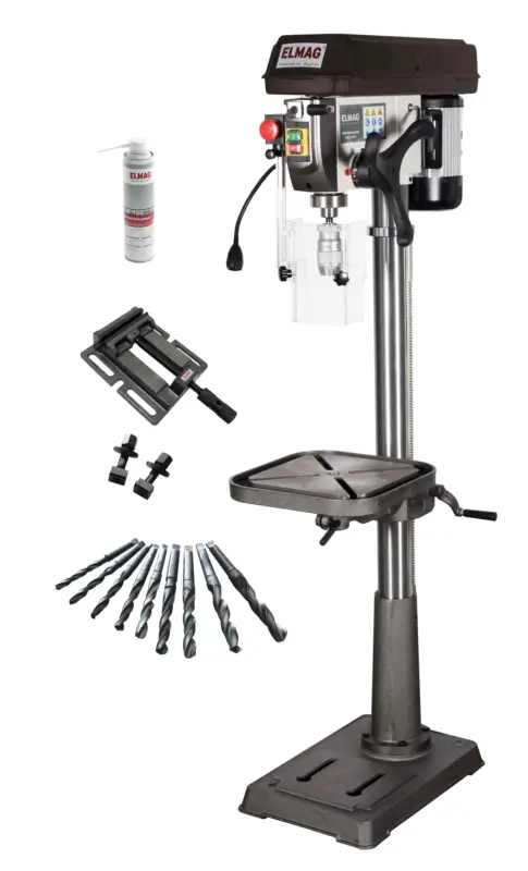 Zertifiziert KBM 25 SN SET-Aktion 1 Stk.bestehend aus: Keilriemen-SäulenbohrmaschineModell KBM 25 SNArt. Nr. 160221 Stk.Schraubstock 5' / 120 mmArt.Nr. 881432 Stk.Spannschrauben 16mmArt. Nr. 890391 Stk.HSS-Bohrerkassette 9-tlg.14,5-30mm in PVC-BoxArt. Nr. 820321 Stk.Schneidölspray 350 mlArt. Nr. 78082
