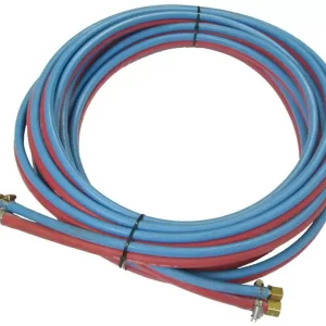 Zwillingsschlauch-Set inkl. Anschlüsse - 5m Sauerstoff/Azetylen,Schlauchanschlüsse:Sauerstoff (blau/6x16mm) IG 1/4' undAzetylen (rot/9x16mm) IG 3/8' links Online Kaufen