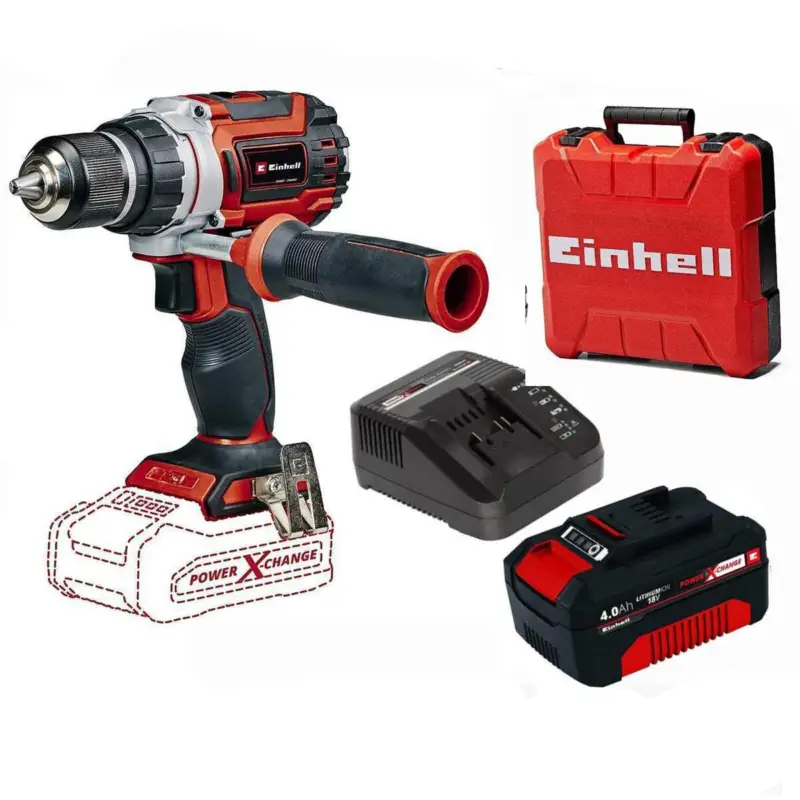Saisonangebot Einhell Professional Akku-Bohrschrauber TP-CD 18/60 Li BL - 18V Akku 4.0 Ah, Ladegerät, Koffer