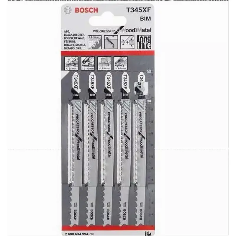 Bosch Stichsägeblatt T345XF, Progressor for Wood and Metal, 5er-Pack Angebot