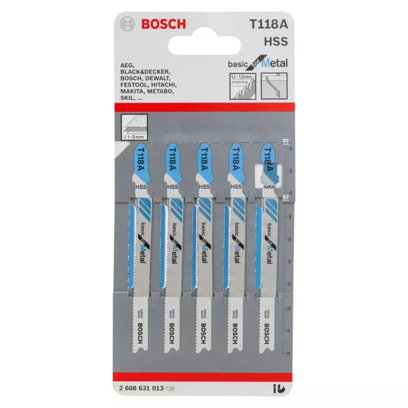 Sichere Zahlung Bosch Stichsägeblatt T118A Basic for Metal 5er-Pack