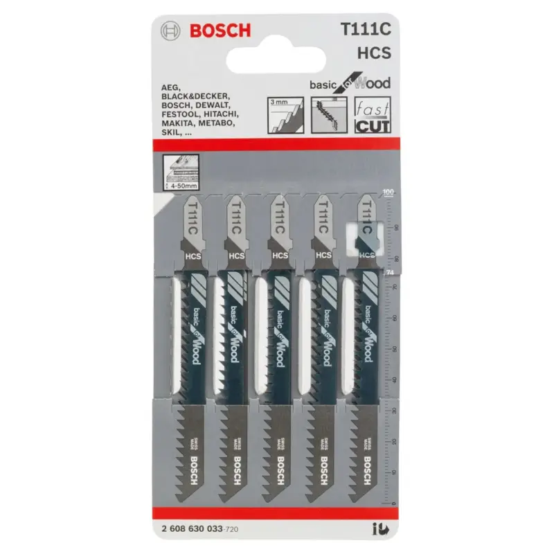 Nur Heute Stichsägeblatt T111C, Basic for Wood, 5er-Pack