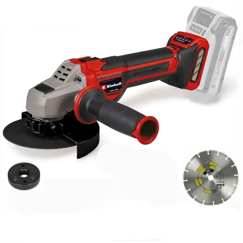 Begrenztes Angebot Einhell Professionel Akku-Winkelschleifer TP-AG 18/125 CE Q Li-18V Solo + Diamant Trennscheibe