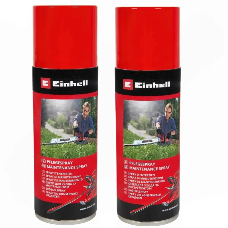 Schnäppchen 2 x Einhell Pflegespray für Gartengeräte, Messer Klingen, Bohrfutter Sägen. usw.