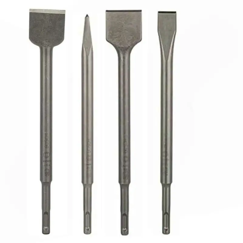 Bosch 4 Tlg. Meißel Setl SDS Plus L-250 mm Flach, Spitz,Fliesen Preisreduziert