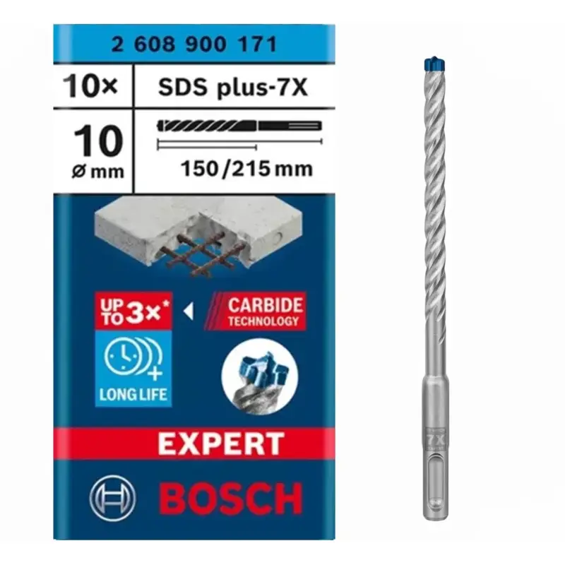 Versand Am Gleichen Tag Bosch EXPERT 10 x SDS plus10 x 100 x 165 mm 7X Hammerbohrer,