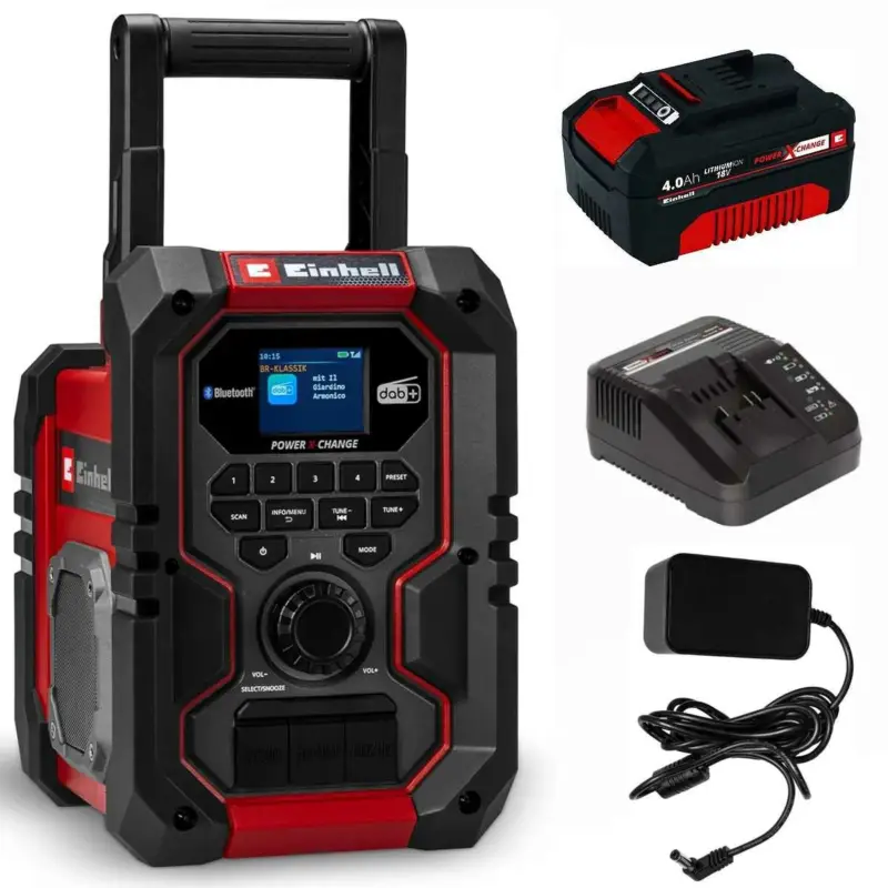 Einhell Akku-Baustellenradio TE-CR 18 Li DAB+/FM/BT mit Akku 4.0 Ah Solange Der Vorrat Reicht