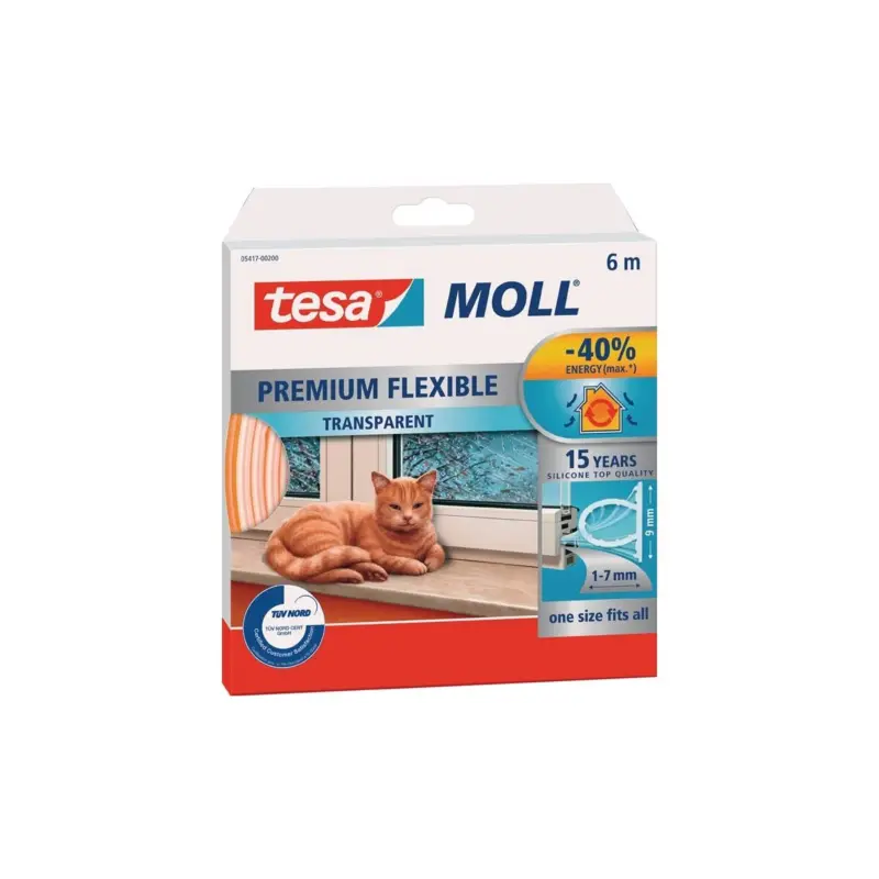 Tesa Silikondichtung tesamoll® 5417 B9mmxH7mmxL6m transparent Solange Der Vorrat Reicht