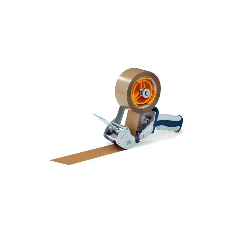 Abverkauf Transpak Handabroller Premium f.50mm Rollenbreite L.66/132/180m grau_blau für Bandbreite 50 mm