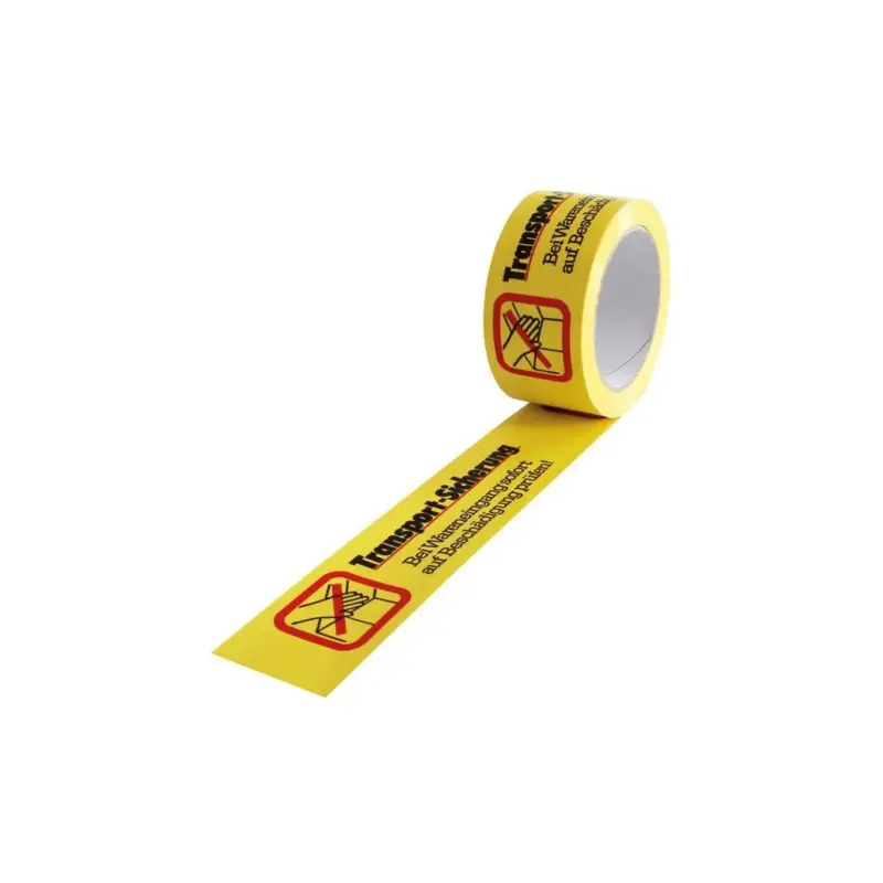 Transpak Kennzeichnungsband Breite 50mm Länge 66m Stärke 52µ PVC gelb Aufdruck Transportsicherung Letzte Chance