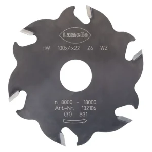 Bestseller Lamello Nutfräser für Classic X, HW, Ø100x4xØ22 mm, Z6 Wechselzahn