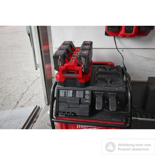 Milwaukee Packout Schnellladegerät M18PC6 6 Ladestationen für 18 V Akkus , Ladestandsanzeige Sonderaktion
