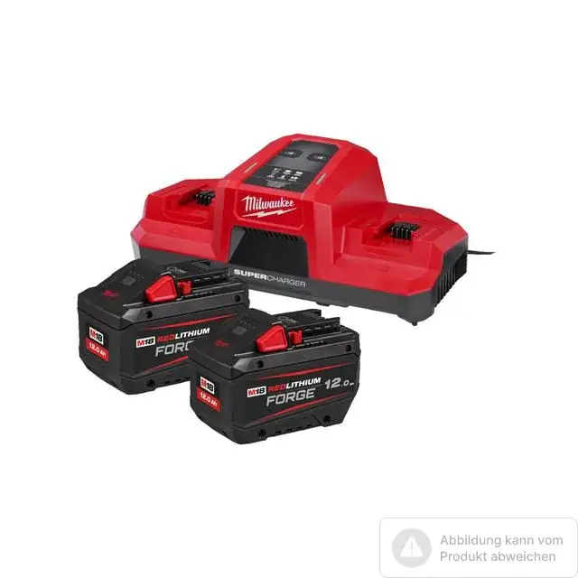 Markenware Milwaukee Akku-Starterset M18 FORGENRG-122 Energy-Kit, mit 2 Akkus 12,0 AH M18 FB 12 Forge