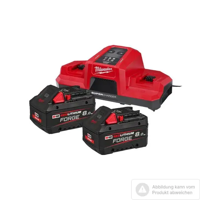 Milwaukee Akku-Starterset M18 FORGENRG-802 Energy-Kit, mit 2 Akkus 8,0 AH M18 FB8 Forge Preis Gesenkt