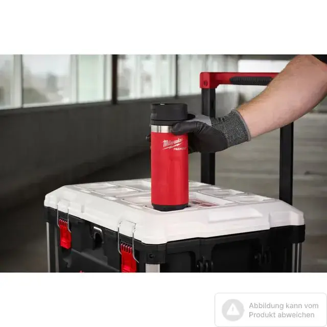 Milwaukee Packout Isolierbecher, 530 ml mit Trinkdeckel, rot Preisreduziert