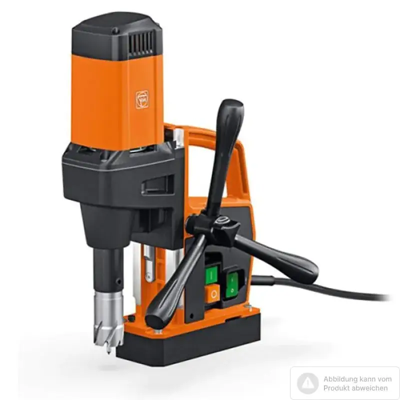 Fein Magnetkernbohrmaschine KBE 32 QW Set 1.200 W, 450 U/min, max. 32 mm HSS Kernbohrer Nur Für Kurze Zeit